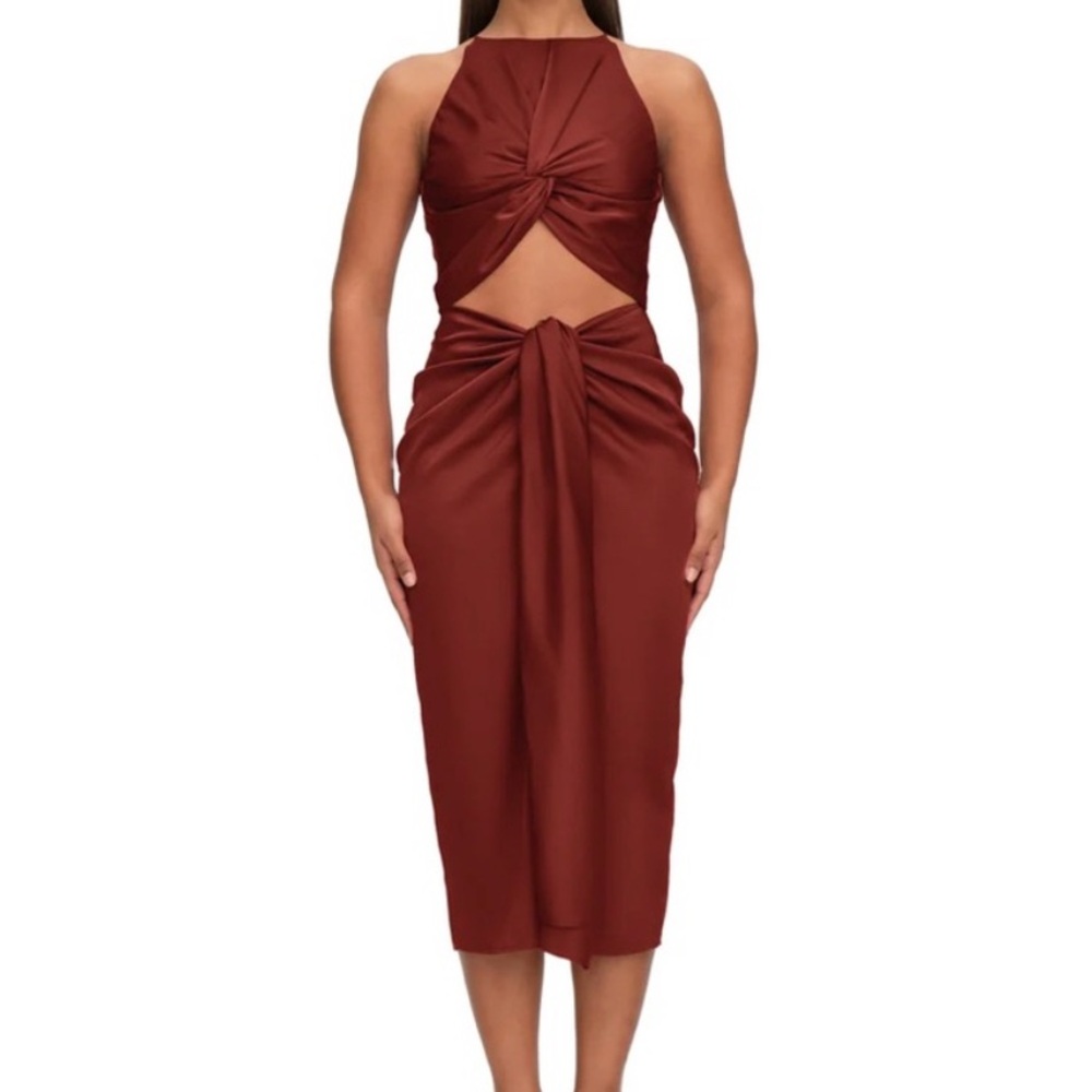 Andrea Iyamah Rust Dress